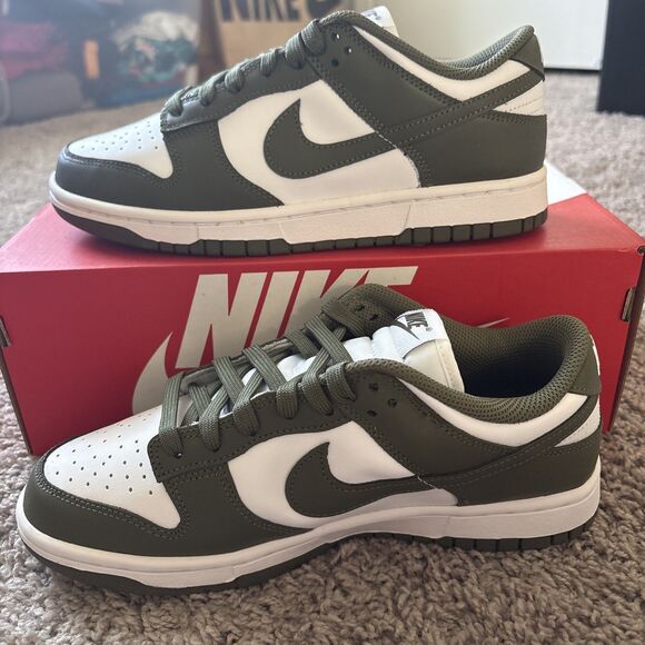Nike Dunk Low White Medium Olive DD1503-120 Women’s Size 8.5 Shoes Sneaker - Picture 6 of 8